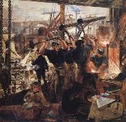 William Bell Scott Iron and Coal oil painting on canvas